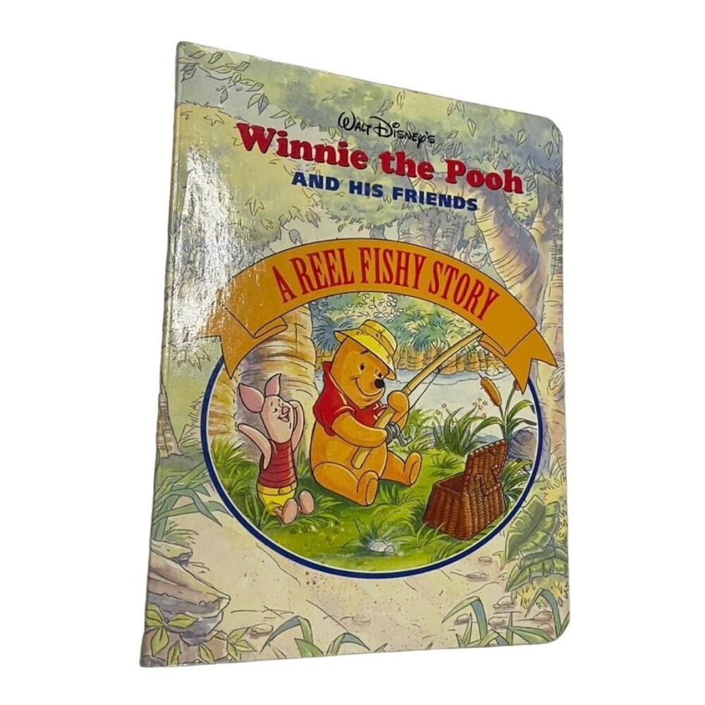 Disney Winnie the Pooh and His Friends A Reel Fishy Story CardBoard Book 1994 u - Picture 1 of 3